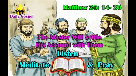 Today's Gospel Reflection: Matthew 25:14.